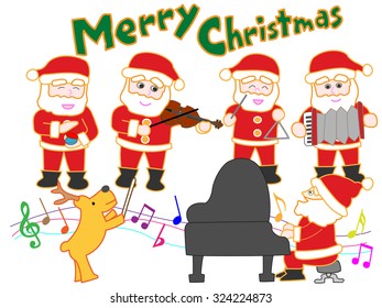 Santa Claus who plays it in Christmas concert