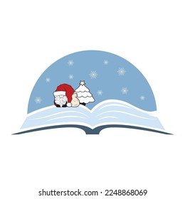 Libro de invierno de Santa Claus, vector