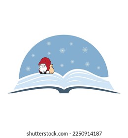 Santa Claus winter book, vector