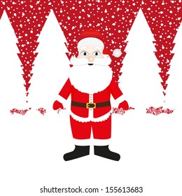 Santa Claus in a winter forest 