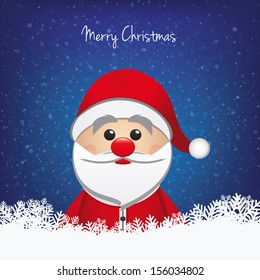 santa claus winter snow landscape