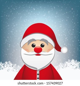 santa claus winter snowy landscape 