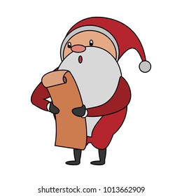Santa claus with wish list