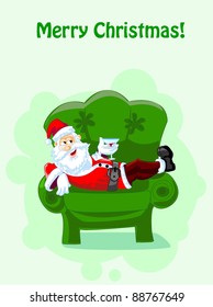 Santa Claus wishes all a Merry Christmas
