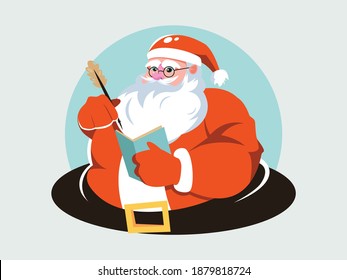 Santa Claus Writing List Of Gifts