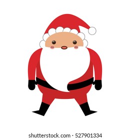 Santa claus xmas cartoon icon vector illustration graphic design