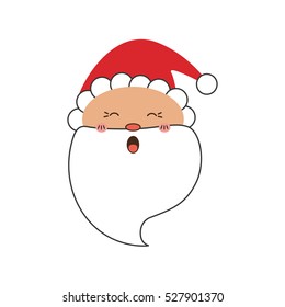 Santa claus xmas cartoon icon vector illustration graphic design