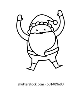 Santa claus xmas cartoon icon vector illustration graphic design