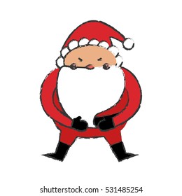 Santa claus xmas cartoon icon vector illustration graphic design