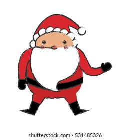 Santa claus xmas cartoon icon vector illustration graphic design