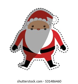 Santa claus xmas cartoon icon vector illustration graphic design