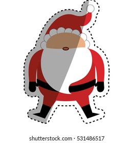 Santa claus xmas cartoon icon vector illustration graphic design