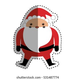 Santa claus xmas cartoon icon vector illustration graphic design