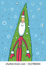 Santa Claus and Xmas Tree 