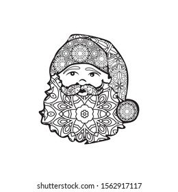 Santa Claus Zentangle is perfect for crafts, for cutting machine, for t-shirt, for printing, for walls, for diy or any project design you have in mind. Professional design created especially for you. 