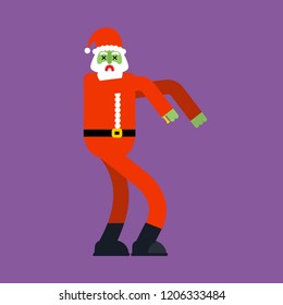 Santa Claus zombie. Christmas grandfather horror. Halloween New Year
