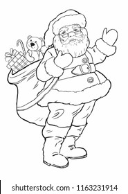 Santa Claus.Coloring Page For Kids