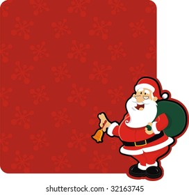 santa clause with bag