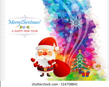 Santa Clause with a big red bag of gifts 