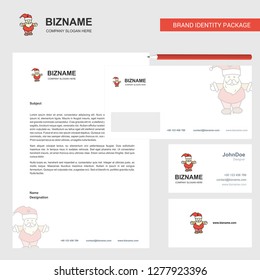 Santa clause  Business Letterhead, Envelope and visiting Card Design vector template