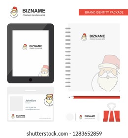 Santa clause  Business Logo, Tab App, Diary PVC Employee Card and USB Brand Stationary Package Design Vector Template