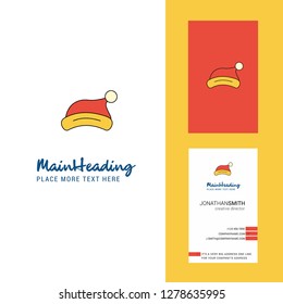 Santa clause cap Creative Logo and business card. vertical Design Vector