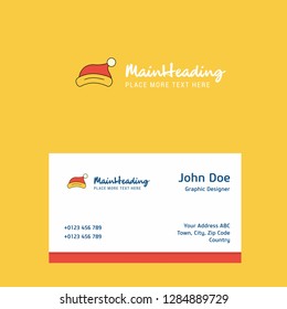 Santa clause cap logo Design with business card template. Elegant corporate identity. - Vector