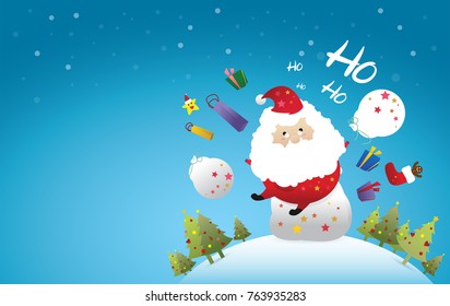 Santa Clause, celebration Christmas, Characters set, Holiday vector illustration, New year