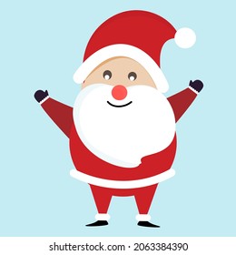 Diseño de caracteres de cláusula Santa y diseño vectorial.