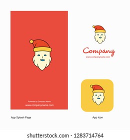 Santa clause Company Logo App Icon and Splash Page Design. Creative Business App Design Elements