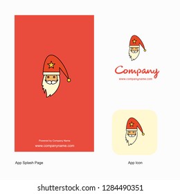 Santa clause Company Logo App Icon and Splash Page Design. Creative Business App Design Elements