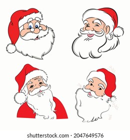 Santa Clause flat art illustration