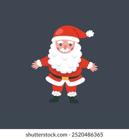 Santa Clause in flat vector design.