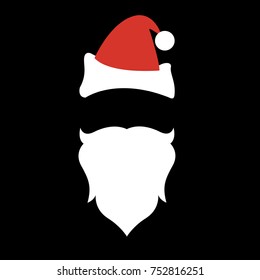 santa clause hat and beard