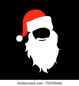 santa clause hat and beard