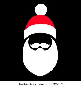 santa clause hat and beard
