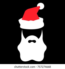 santa clause hat and beard