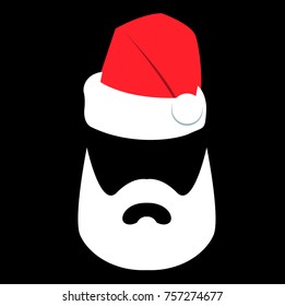 santa clause hat and beard