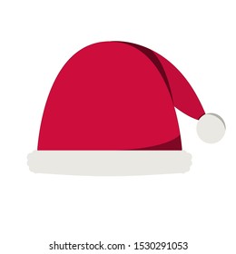 Santa clause hat. christmas illustration. vector illustration