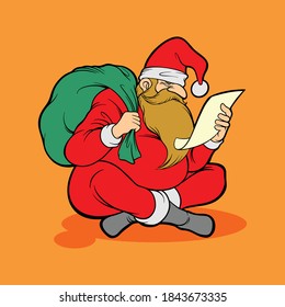 santa clause illustration for commercial use