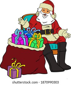 santa clause illustration vector christmas
