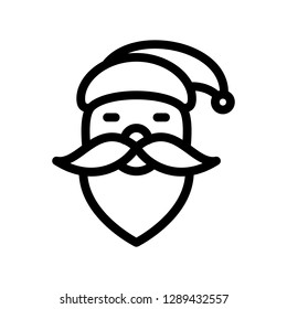 Santa clause line icon 