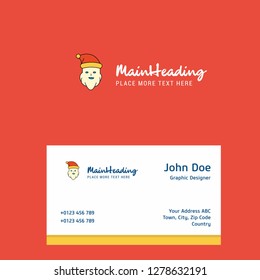 Santa clause logo Design with business card template. Elegant corporate identity. - Vector