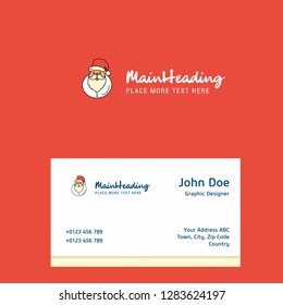 Santa clause  logo Design with business card template. Elegant corporate identity. - Vector