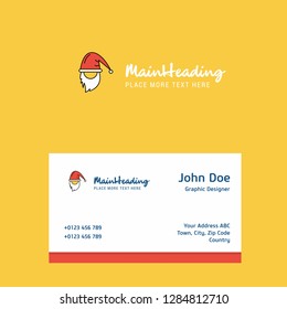Santa clause logo Design with business card template. Elegant corporate identity. - Vector