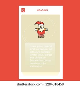 Santa clause  mobile vertical banner design design. Vector