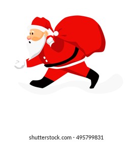 Santa Clause ready for christmas. Vector Illustration isolated