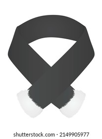 Santa Clause scarf. vector illustration