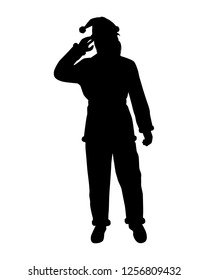 Santa clause silhouette vector