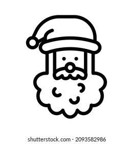 Santa clause. simple icon design, best used for banner, flayer, or web application. Editable stroke with EPS 10 file format